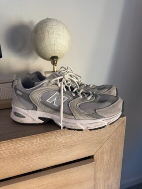 New Balance Light Gray and White 530 Sneakers